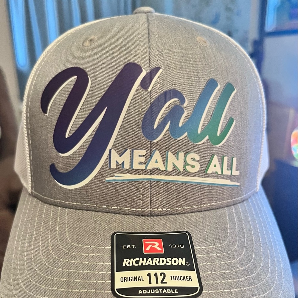 Richardson Gray Trucker Hat - Y'all Means All
